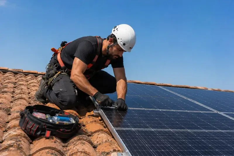 Maintenance et monitoring de panneaux solaires à Halsou